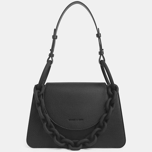 Charles & Keith Chunky Chain Link Bag, Women's Fashion, Bags & Wallets