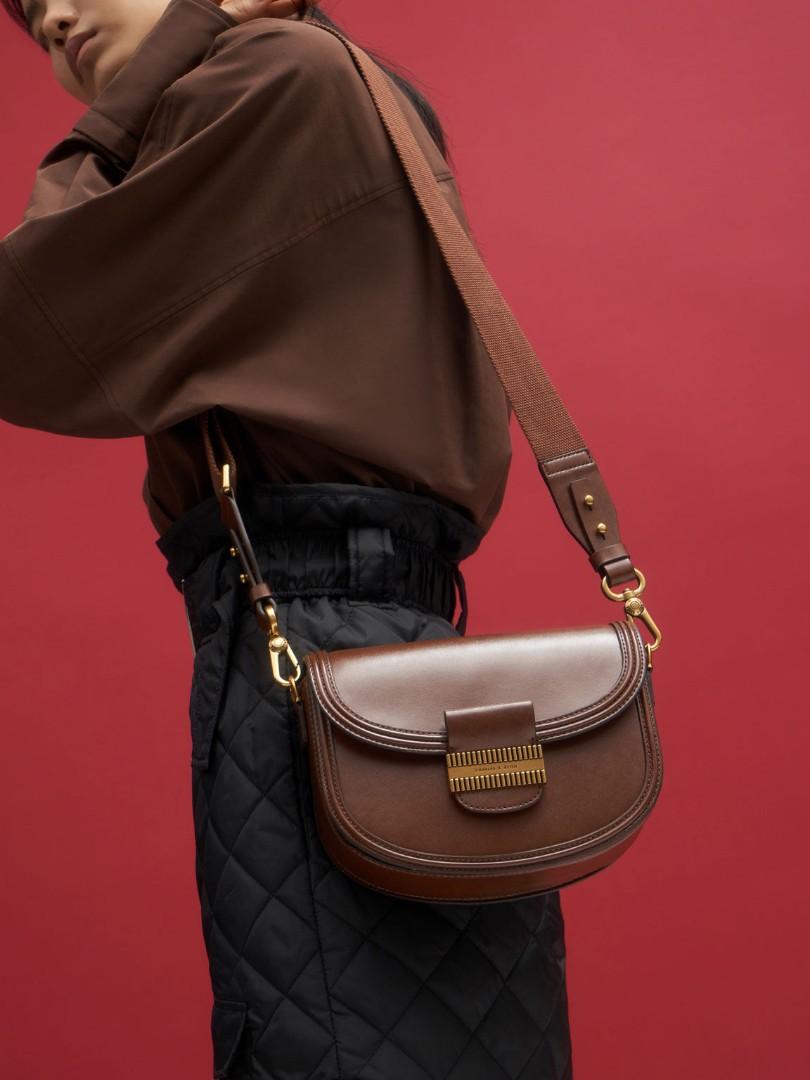 Cu0026k Embellished Saddle Bag - Cognac, Women's Fashion, Bags u0026 Wallets,  Cross-body Bags on Carousell