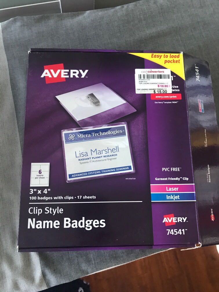 Clip Style Name Badges, Hobbies & Toys, Stationery & Craft ...