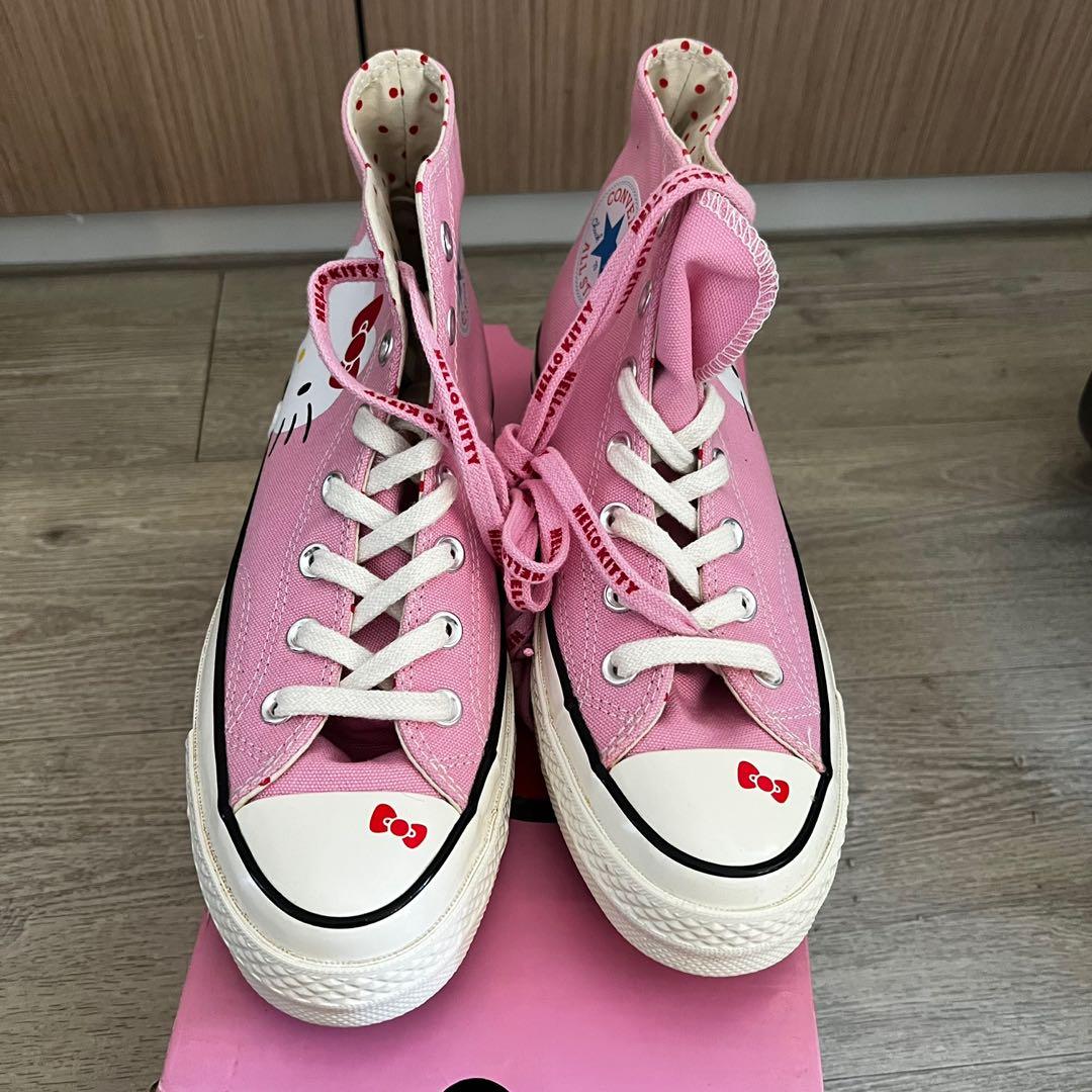 Converse x Hello Kitty Pink High cut Shoes Women s Fashion