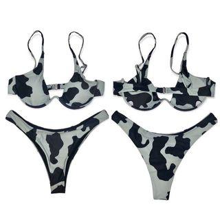Cow print two piece