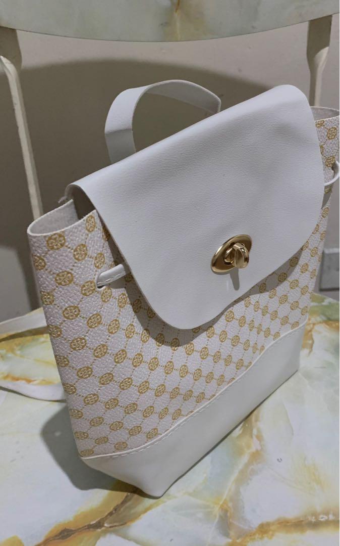 Cute White Mini Backpack, Women's Fashion, Bags & Wallets, Backpacks on