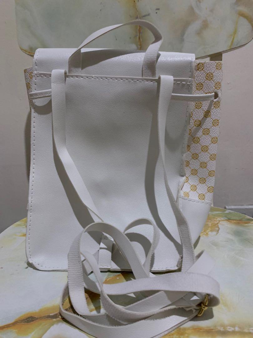 Cute White Mini Backpack, Women's Fashion, Bags & Wallets, Backpacks on