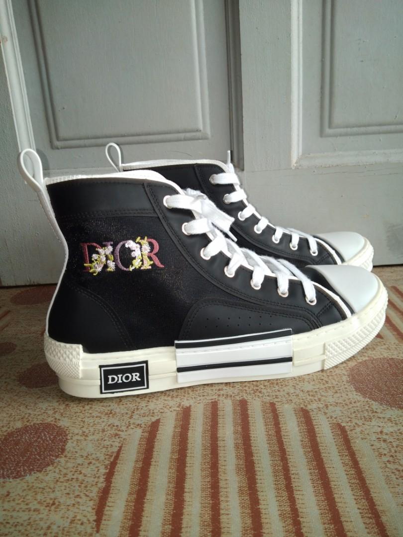 dior black flower high top b23 Men s Fashion Footwear Sneakers
