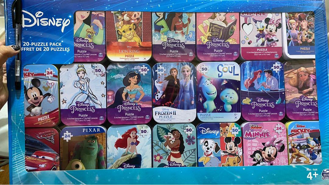 Disney 20-Puzzle pack (Category: Board Games & Puzzles) located in Quezon City. Submitted by anriellevergara (Listing ID 1175955809, Image 1). Description: Unopened Disney Puzzle Tin Cans 20 disney characters .