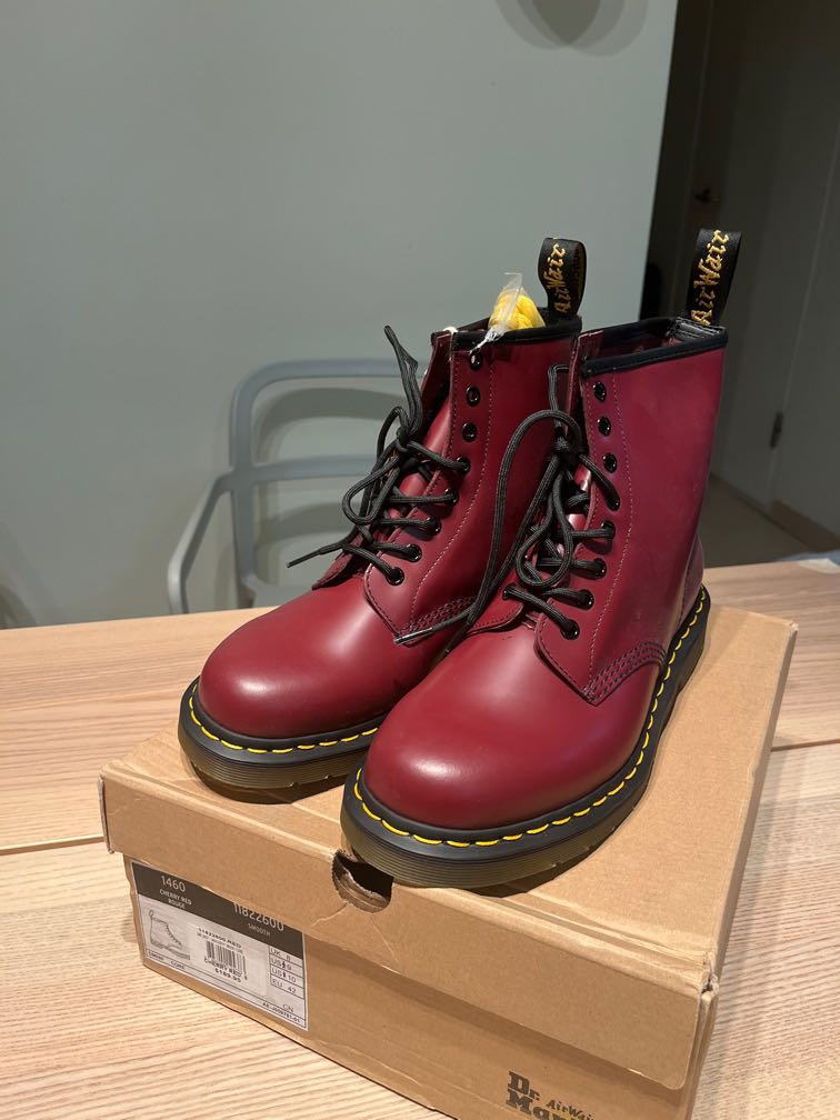 Dr Martens 1460 Cherry Red Boots, Men's Fashion, Footwear, Boots on ...