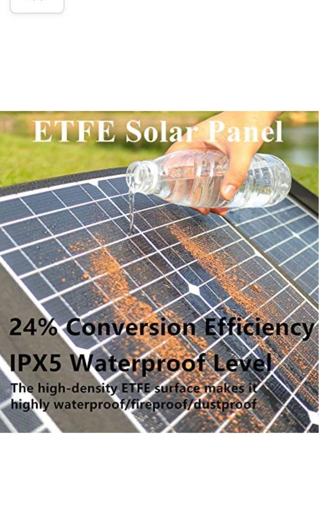 ELECAENTA 60W Foldable Solar Panel ETFE Solar Charger TypeC PD18W USB