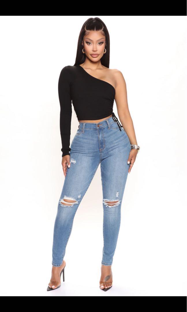 Pantalon Pitillo Elastico Mujer Jeans Fashion Nova Nicola High