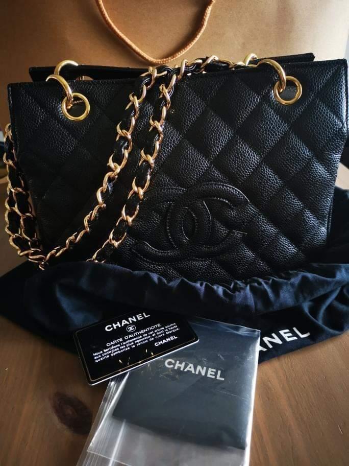 Chanel Chanel Petite Timeless Tote Black Quilted Caviar Leather Bag