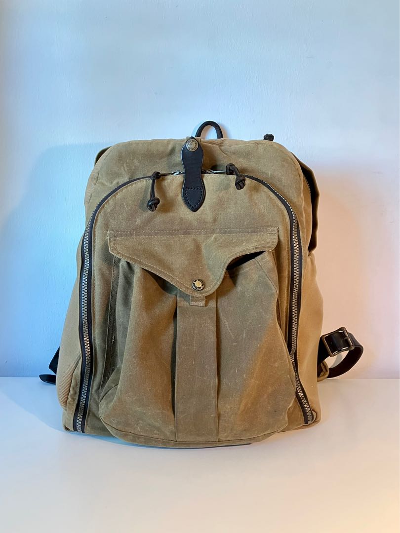 FILSON Photographer s Backpack Waxed Canvas and Leather with