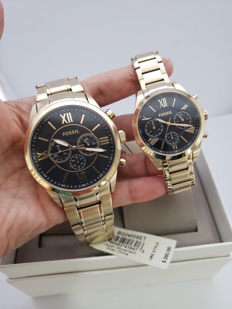Fossil couple watches amazon sale