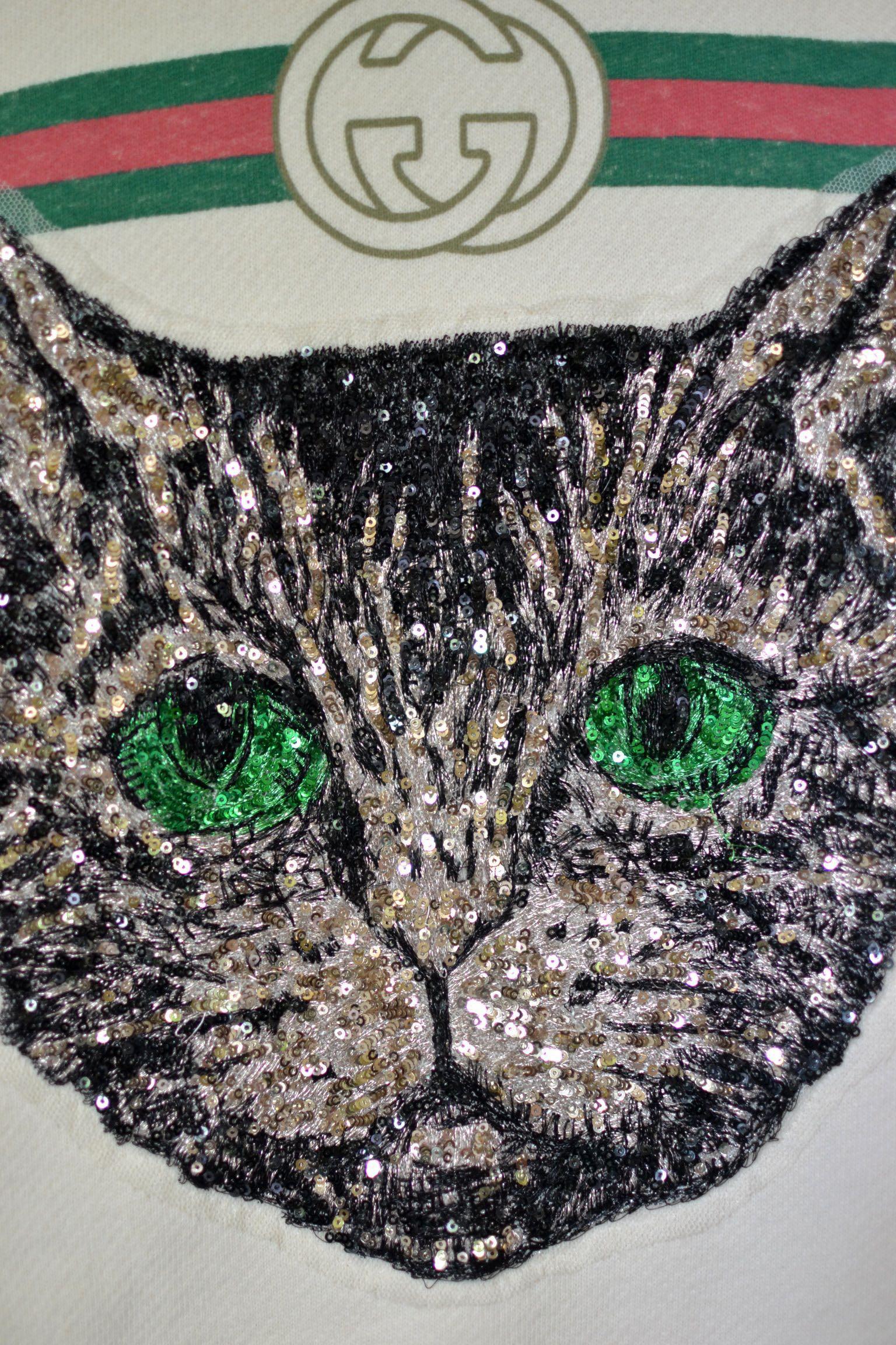 Gucci mystic cat sweater top