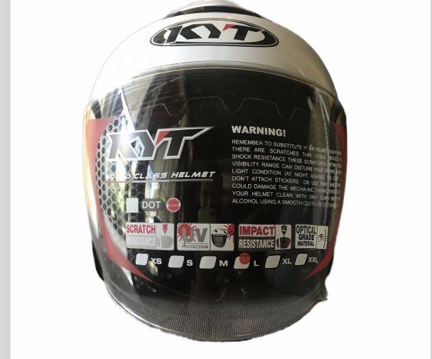 HELM KYT KYOTO PUTIH KYT HALF FACE, Motor di Carousell