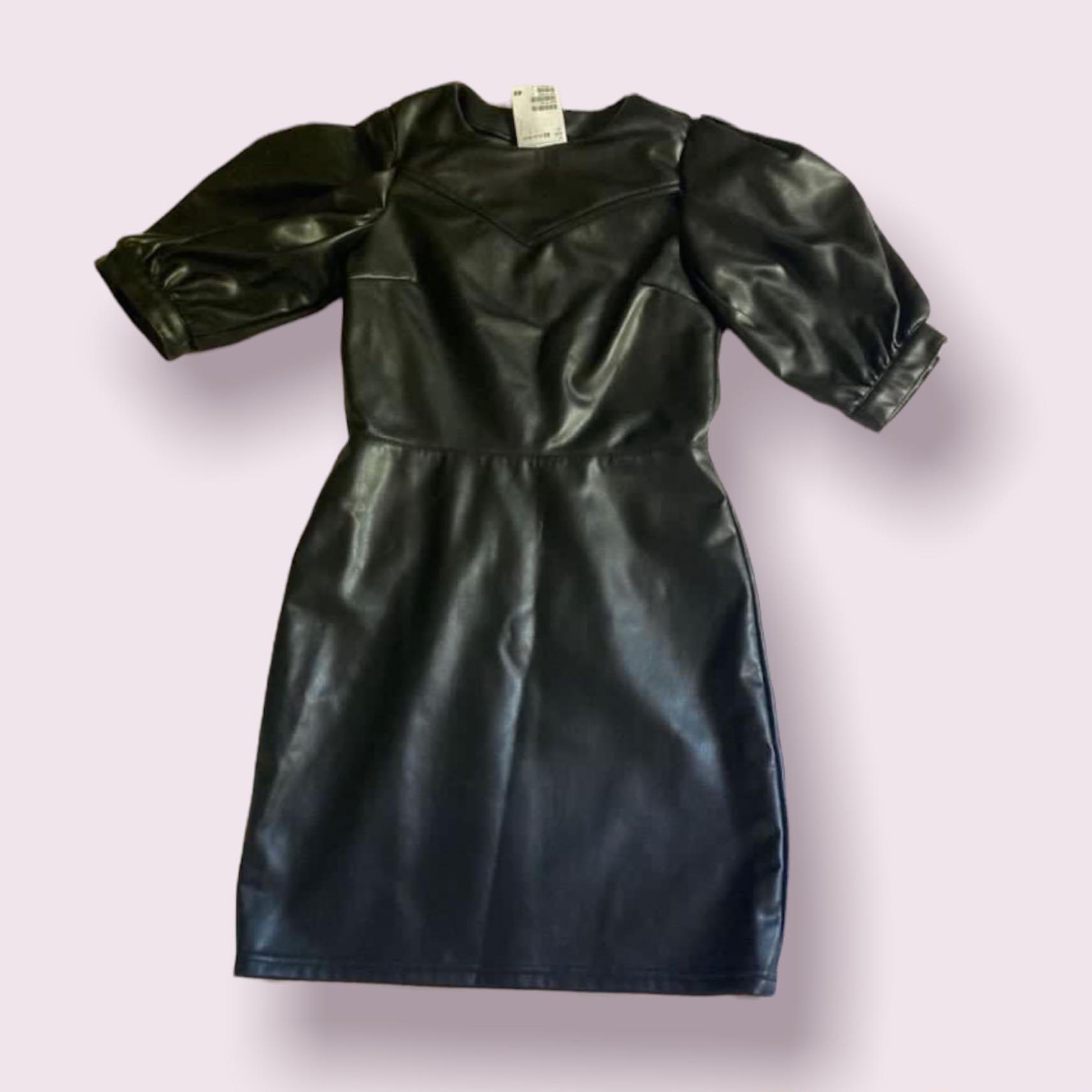H&M Leather Dress, Women's Fashion, Dresses & Sets, Dresses on Carousell