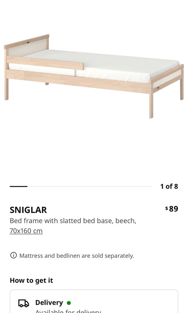Ikea bed, Furniture & Home Living, Furniture, Bed Frames & Mattresses