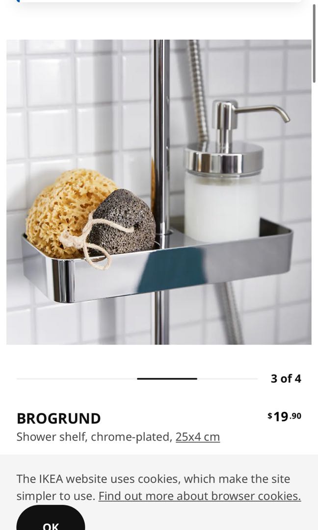 BNIB Ikea Brogrund Toilet Rack shelf shower caddy, Furniture & Home Living, Furniture, Shelves