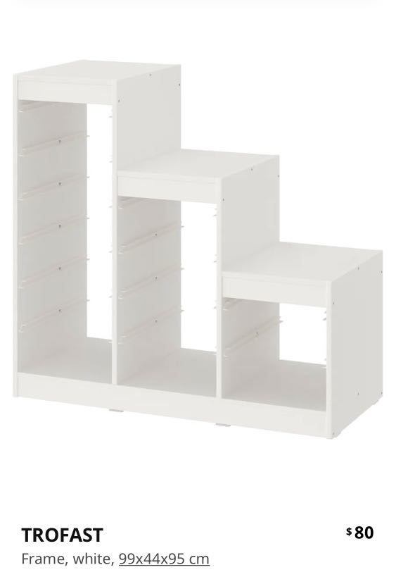 Ikea Trofast Frame White, Furniture & Home Living, Furniture, Shelves
