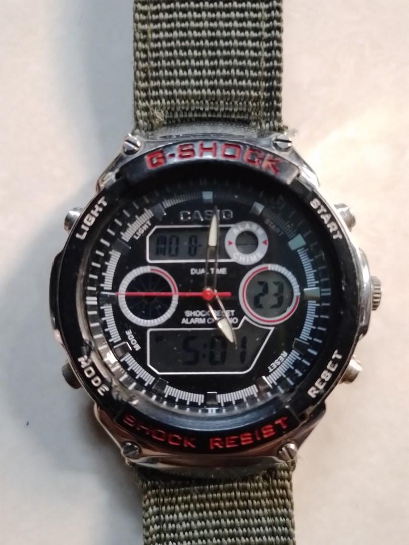 Jual Jam G Shock G Shock Casio MTG 1500 MTG 1500 Dual Time Army Fesyen Pria Jam Tangan di Carousell