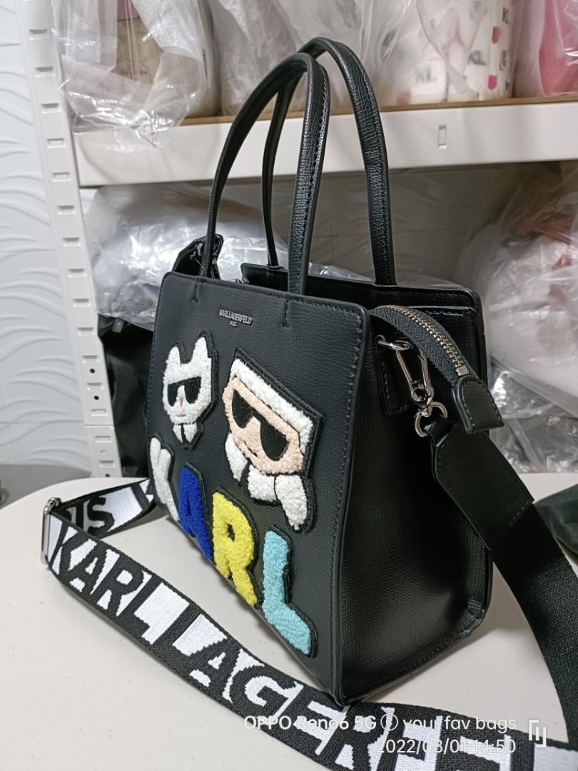 Karl Lagerfeld Paris Maybelle Karl Script Camera Crossbody Black – voilà.id