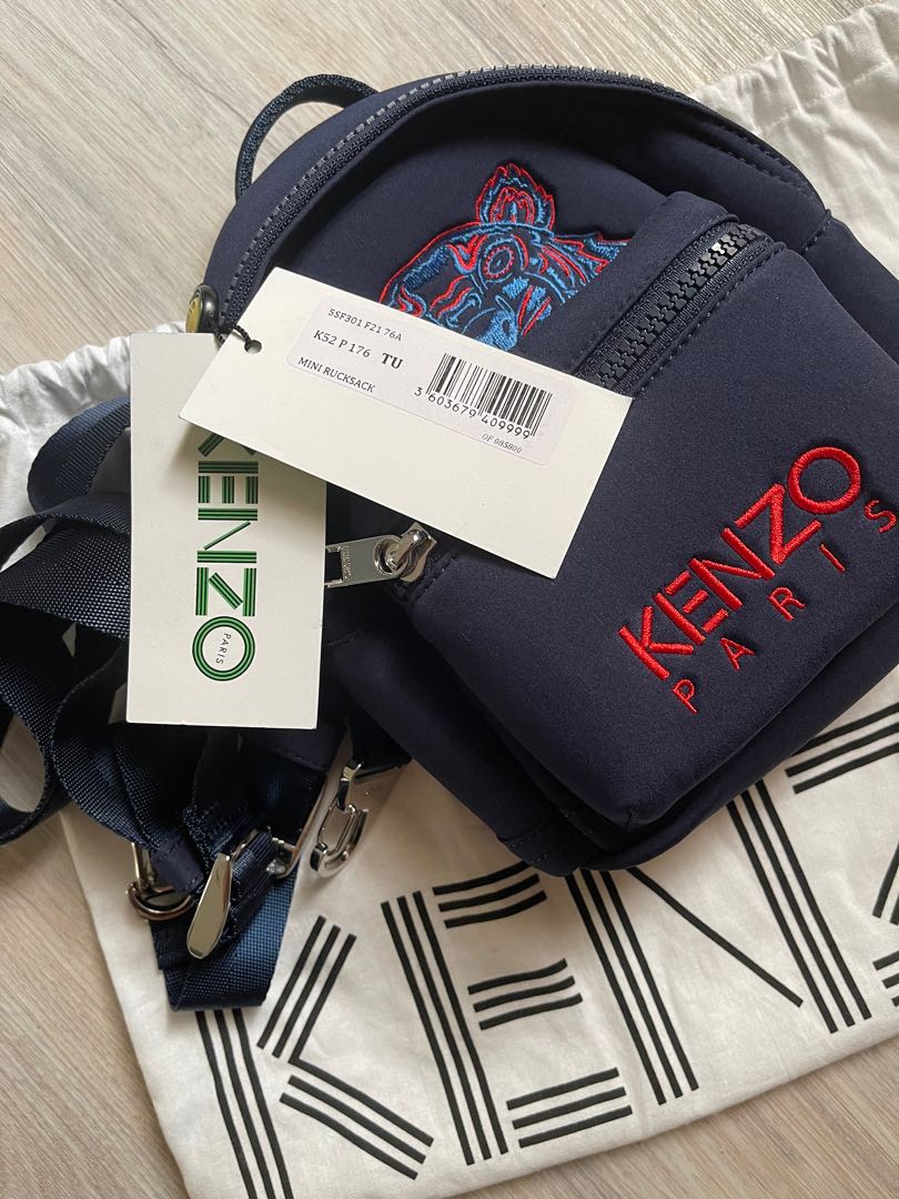 Authentic Kenzo Mini Backpack in Navy Blue Men s Fashion Bags