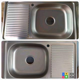 KKK Kitchen Sink Stainless Steel Drain board left and Right