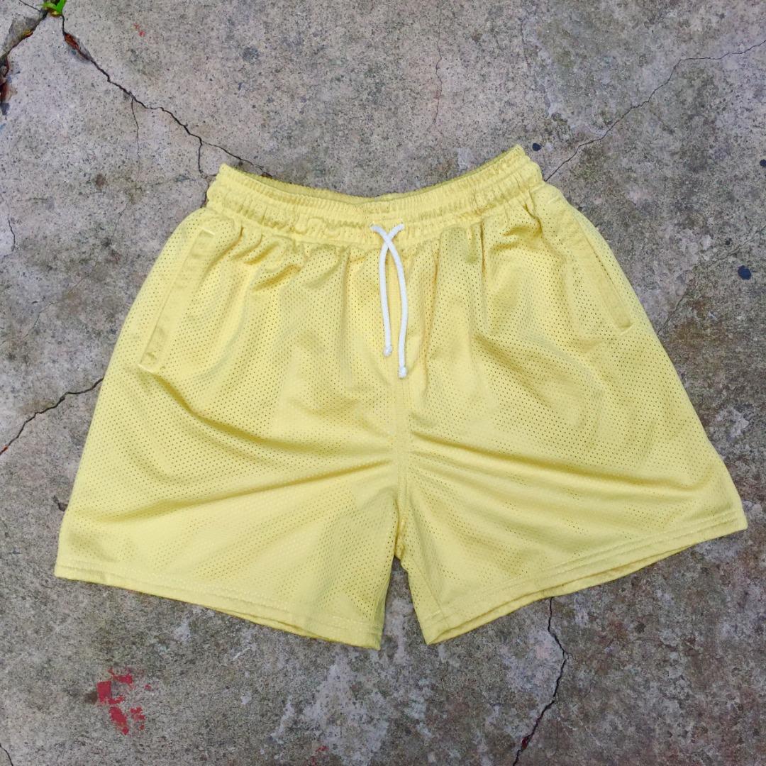 Yellow mesh hotsell shorts