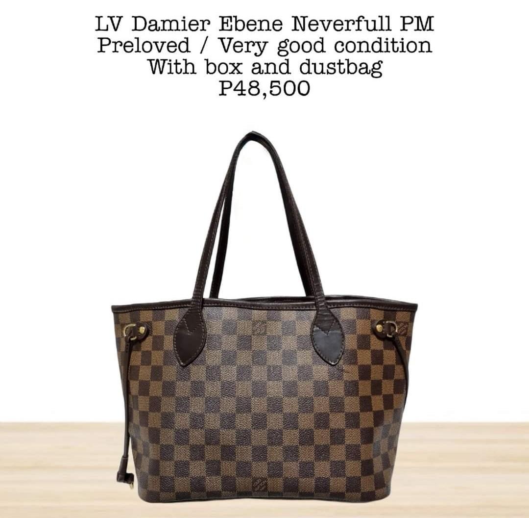 LV Damier Never Full PM, Luxury, Bags & Wallets on Carousell