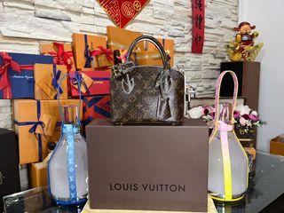 Louis Vuitton Monogram Lockit Handbag M40102 Brown PVC Leather