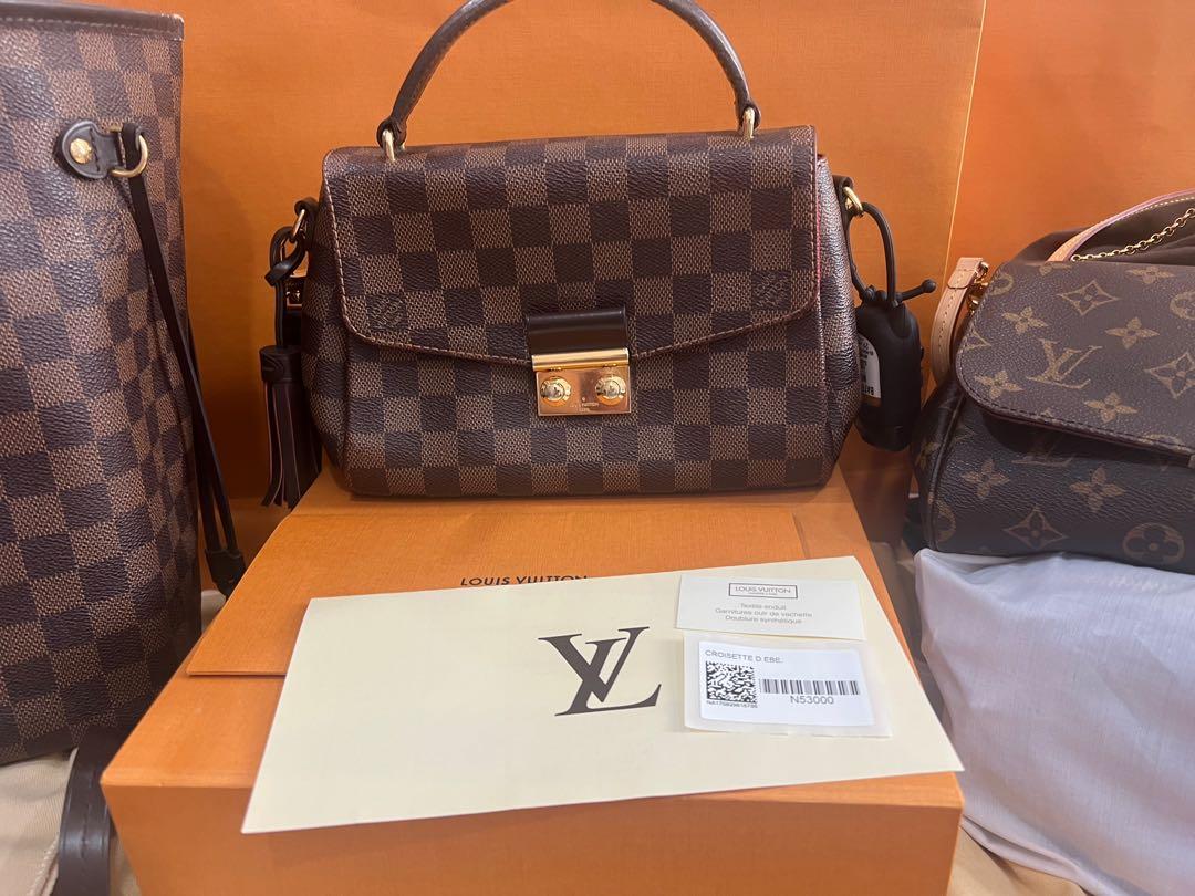 LOUIS VUITTON Damier Ebene Croisette 1220515