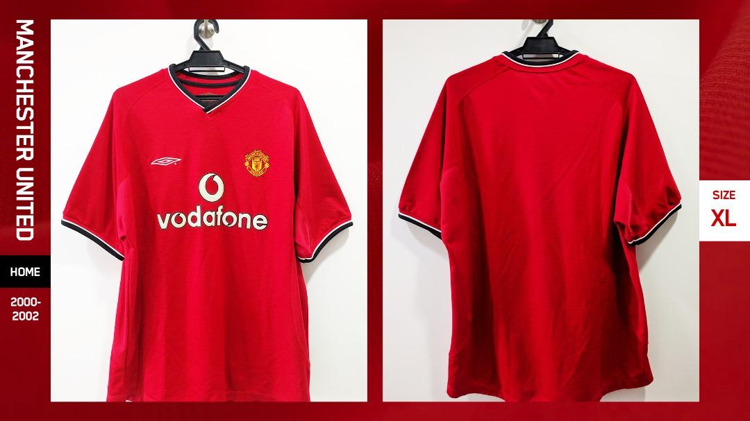 Manchester United Jersey 00/02 | Home | Umbro | XL, Men's Fashion