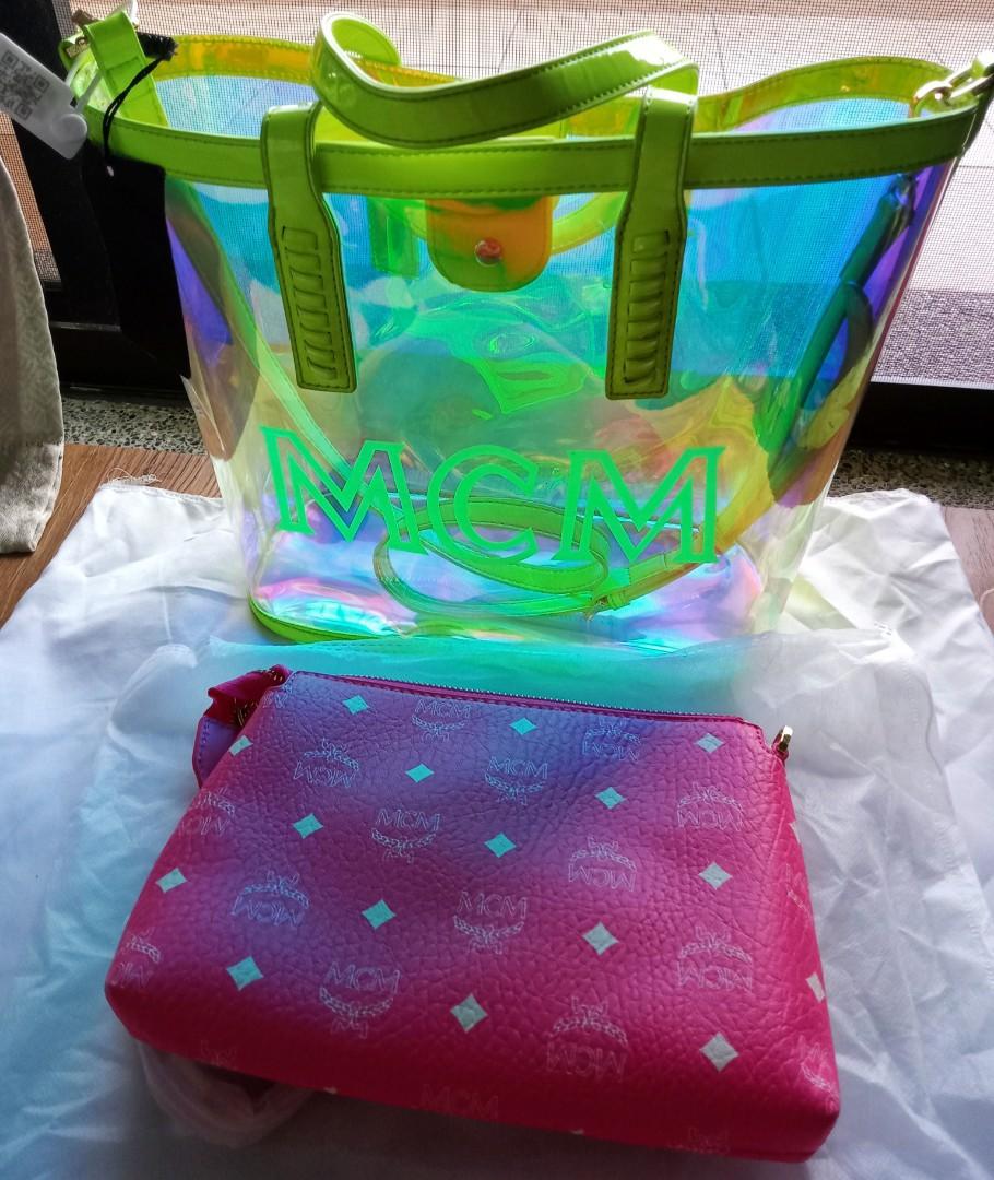 Mcm neon pink cheap