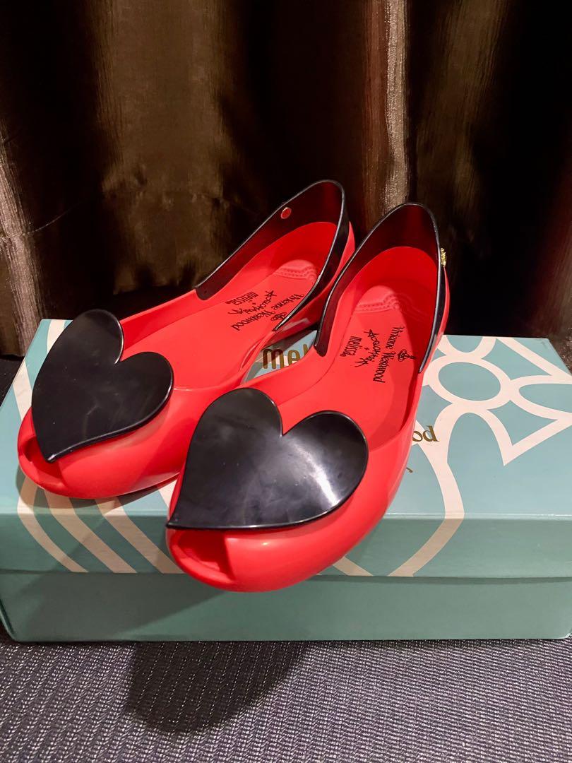 Red vivienne westwood flats sale