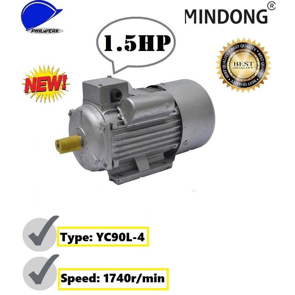 Mindong Electric Motor 1.5HP Single Phase (Aluminum Winding