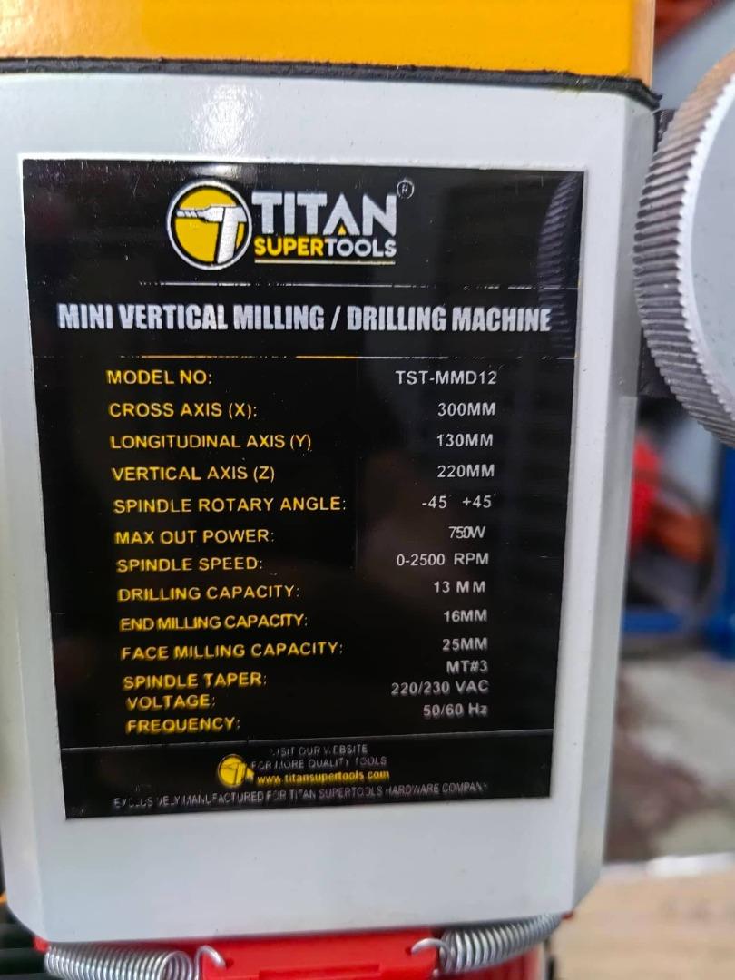 Mini Milling/Drilling Machine (Category: Construction Tools & Equipment) located in Manila. Submitted by 09150361920ronvillaflor (Listing ID 1175862800, Image 3). Description: Mini Milling/Drilling Machine Brand: Titan Price: 65,000/unit Welcome to "Takezo Industrial Supply" For inquiries GLOBE:📞 ☎ 0915-036-1920 VIBER:📞 ☎ 0915-036-1920 Email me@ 📫 📑 r-o-n-.-t-a-k-e-z-o-i-n-d-u-s-t-r-i-a-l-@-g-m-a-i-l-.-c-o-m Check my Carousell: https://www.ca