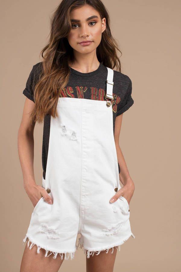MINKPINK CAMPSITE CREAM MINI OVERALLS Women s Fashion Dresses Sets Rompers on Carousell