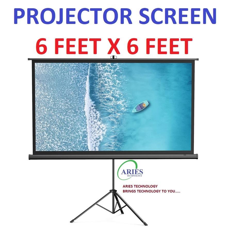 NEW 6ft X 6ft Projector Screen with tripod stand available at Seremban