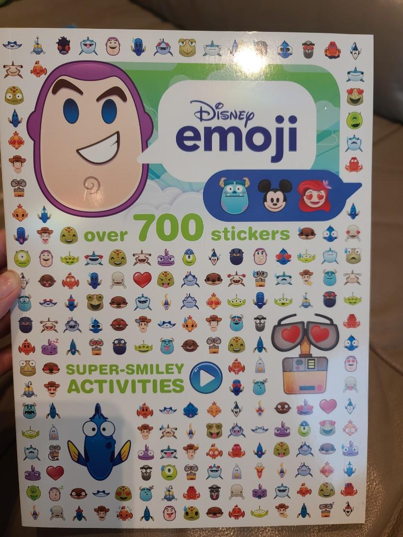 New Disney emoji sticker exercise book Kindergarten, 興趣及遊戲, 書本 & 文具, 小朋友書 Carousell