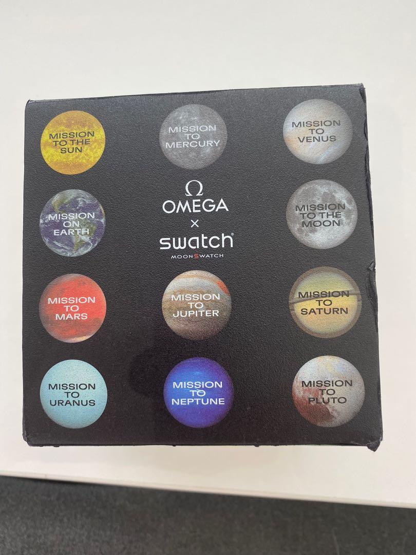 Omega x Swatch Moonswatch Earth NEW, 男裝, 手錶及配件, 手錶- Carousell