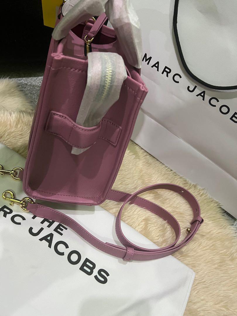 Original Marc Jacobs The Tote Bag Leather Mini (Orchid Haze), Luxury, Bags & Wallets on Carousell
