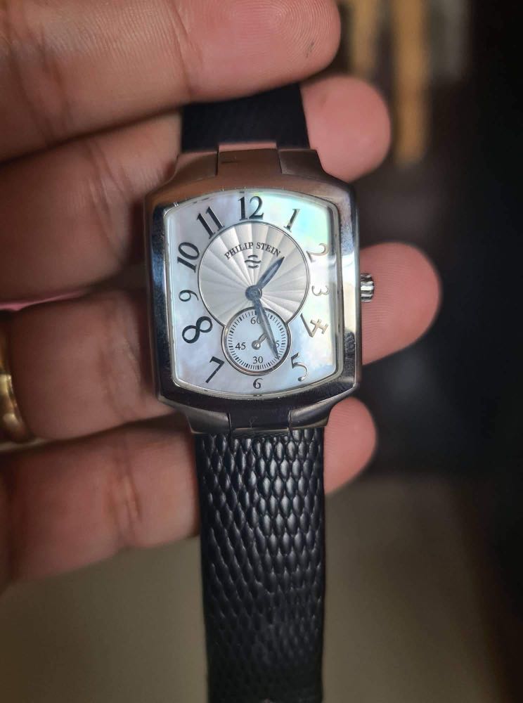 Philip stein classic square . Mother of pearl dial