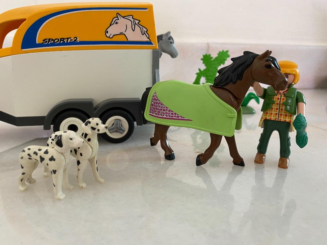 Playmobil car and horse trailer, Hobbies & Toys, Toys & Games on Carousell
