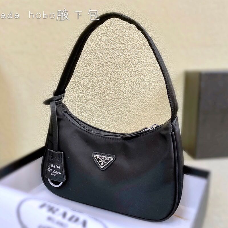 Pradaa. Shoulder Bag black branded quality women design fashion Prada hobo,  Luxury, Bags & Wallets on Carousell