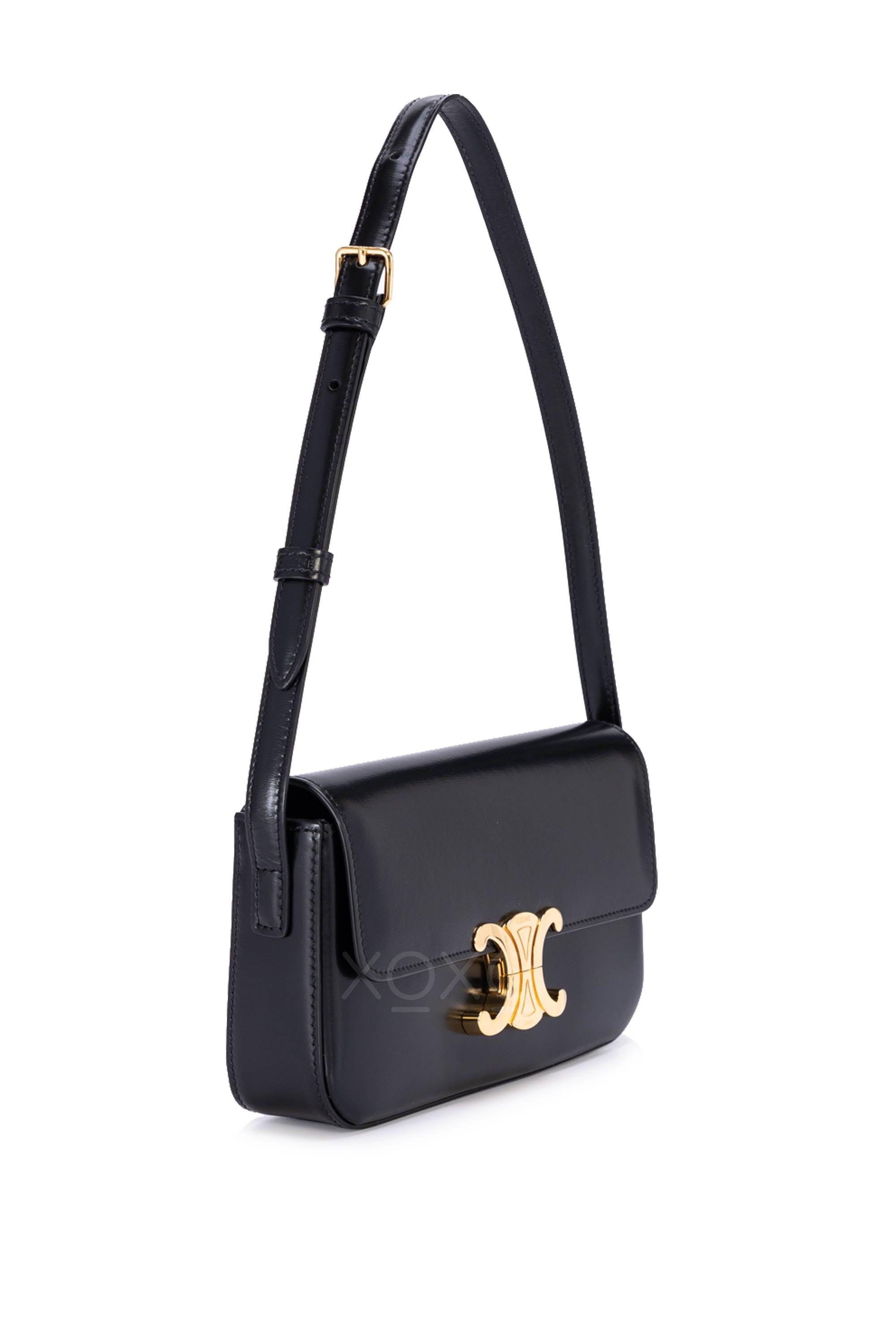 Pre owned Celine Triomphe Shoulder Bag Leather