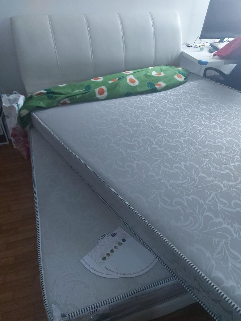 Queens Bed frame with two Mattress, Furniture & Home Living, Furniture