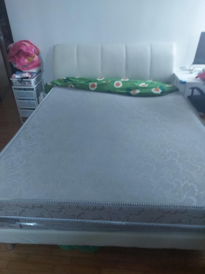 Queens Bed frame with two Mattress, Furniture & Home Living, Furniture