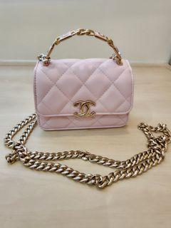 Chanel 22P Melody Small Flap Bag in Dark Pink Caviar