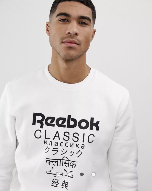 Reebok classic sweatshirt white sale