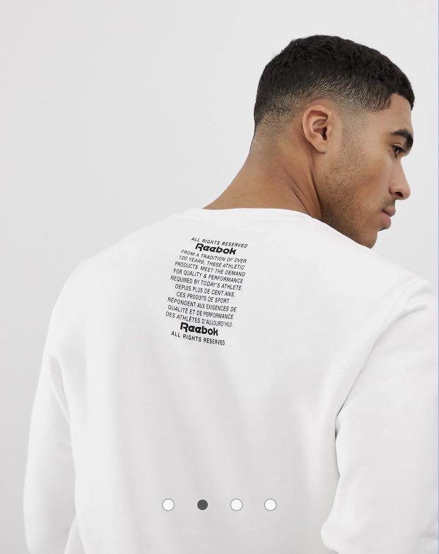 Reebok classic sweatshirt white best sale