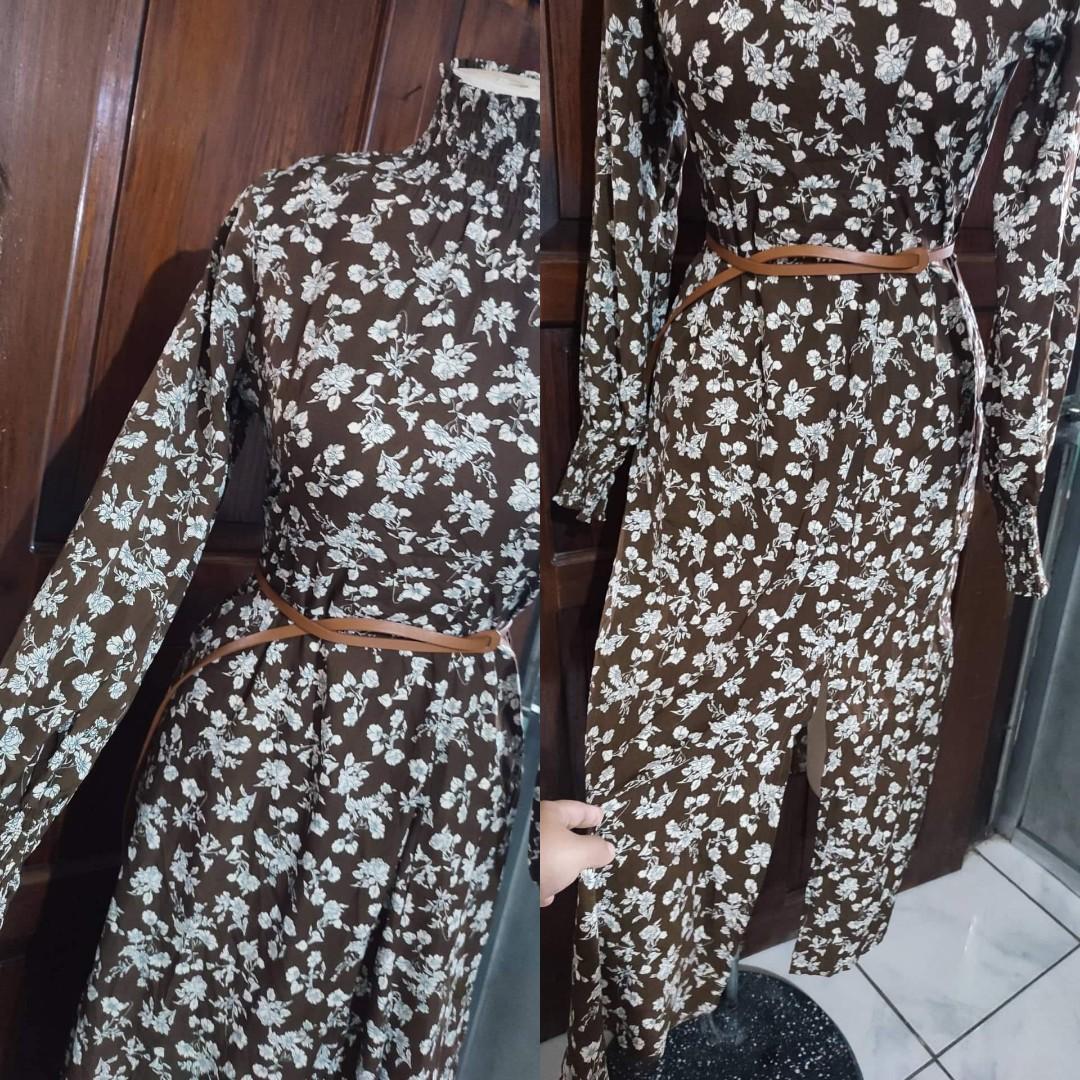 Shein floral dress (Category: Dresses) located in Bayombong. Submitted by nicsxoxo7 (Listing ID 1175974571, Image 2). Description: small on tag but may fit UpTo medium 18 inches armpit measurement 48 inches length.