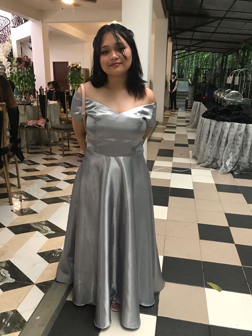 Silver grey dress discount